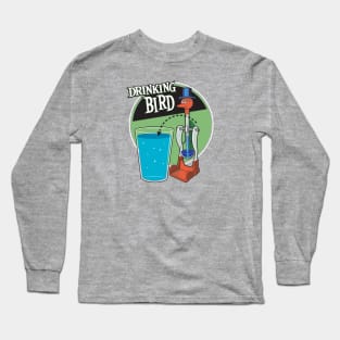 Retro Drinking Bird Long Sleeve T-Shirt